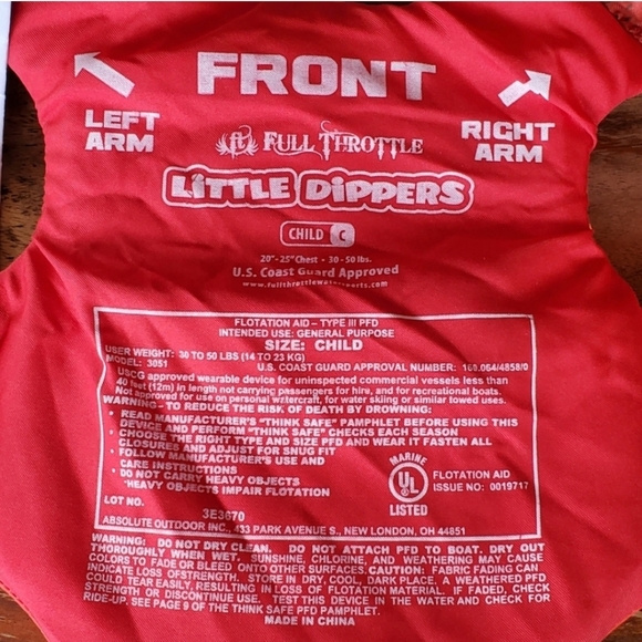 Full Throttle Little Dippers life-vest Sports Hero - Picture 5 of 13